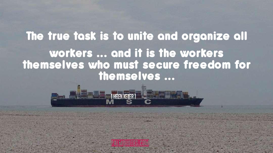 Workers quotes by Helen Keller