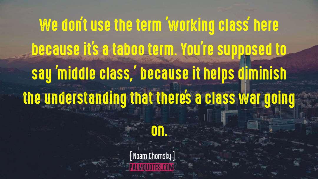 Working Class quotes by Noam Chomsky