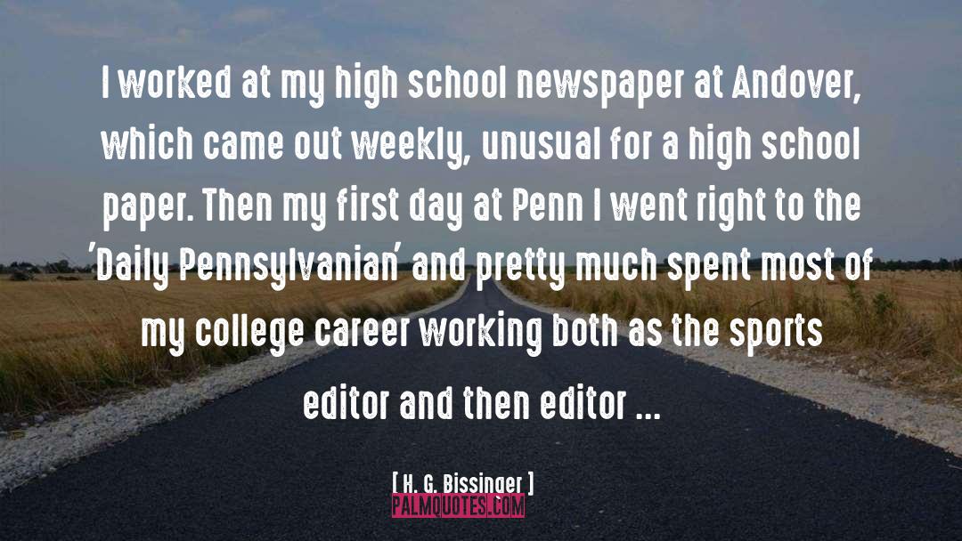 Working Out For Yourself quotes by H. G. Bissinger