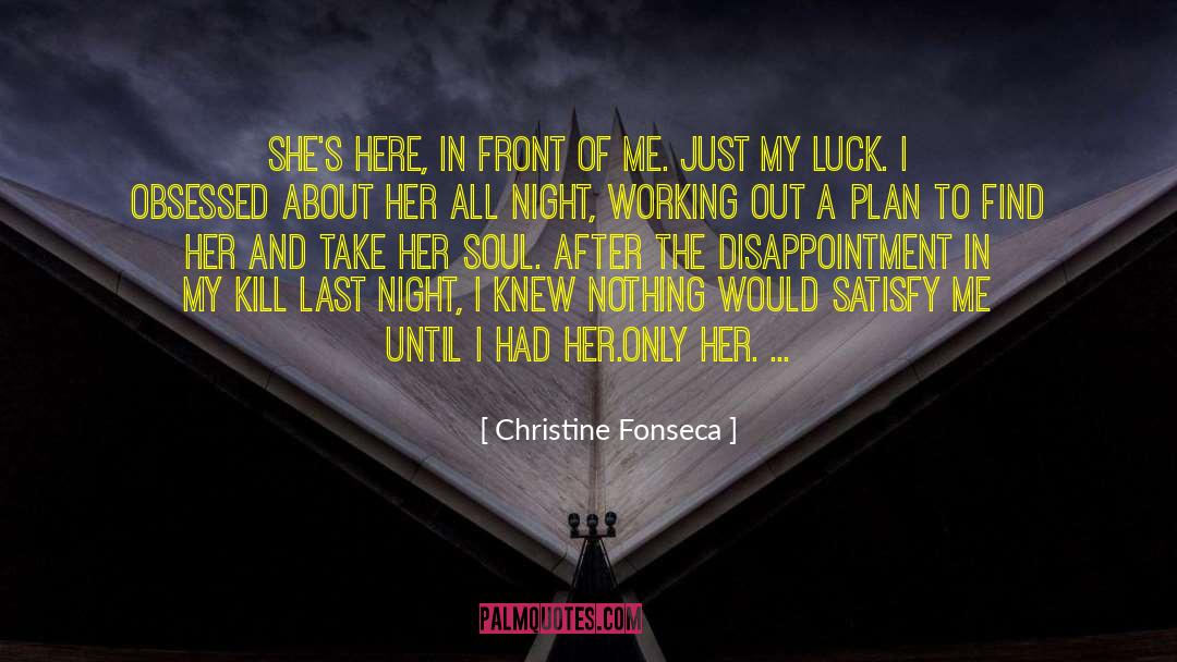 Working Out quotes by Christine Fonseca