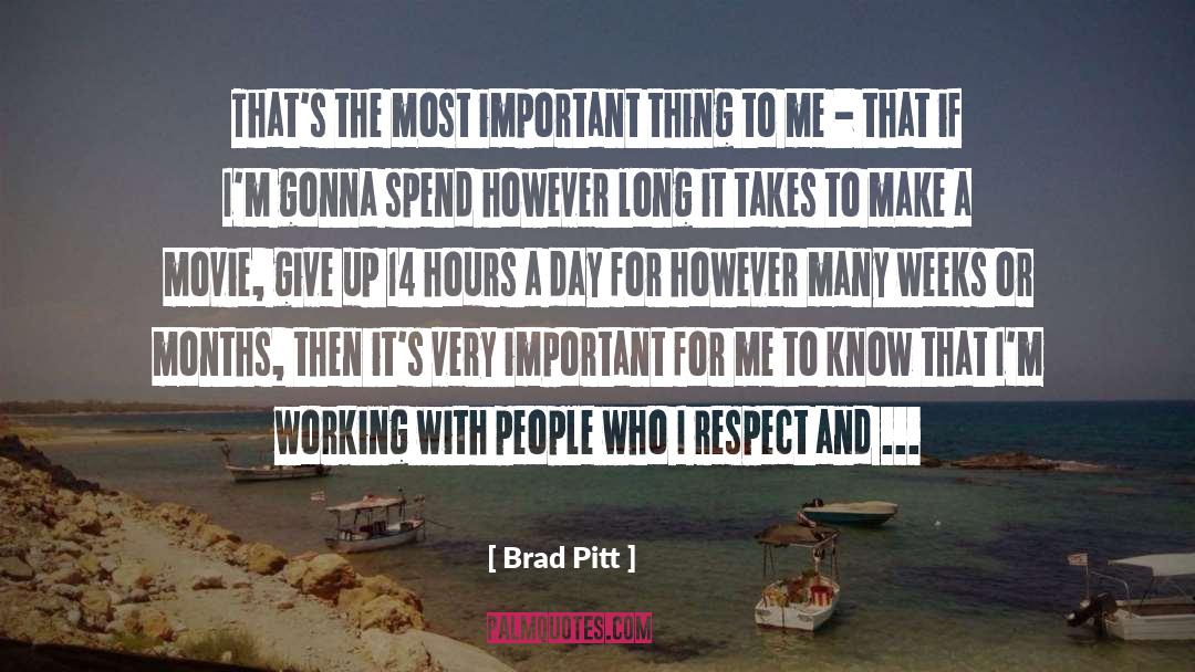 Working With People quotes by Brad Pitt