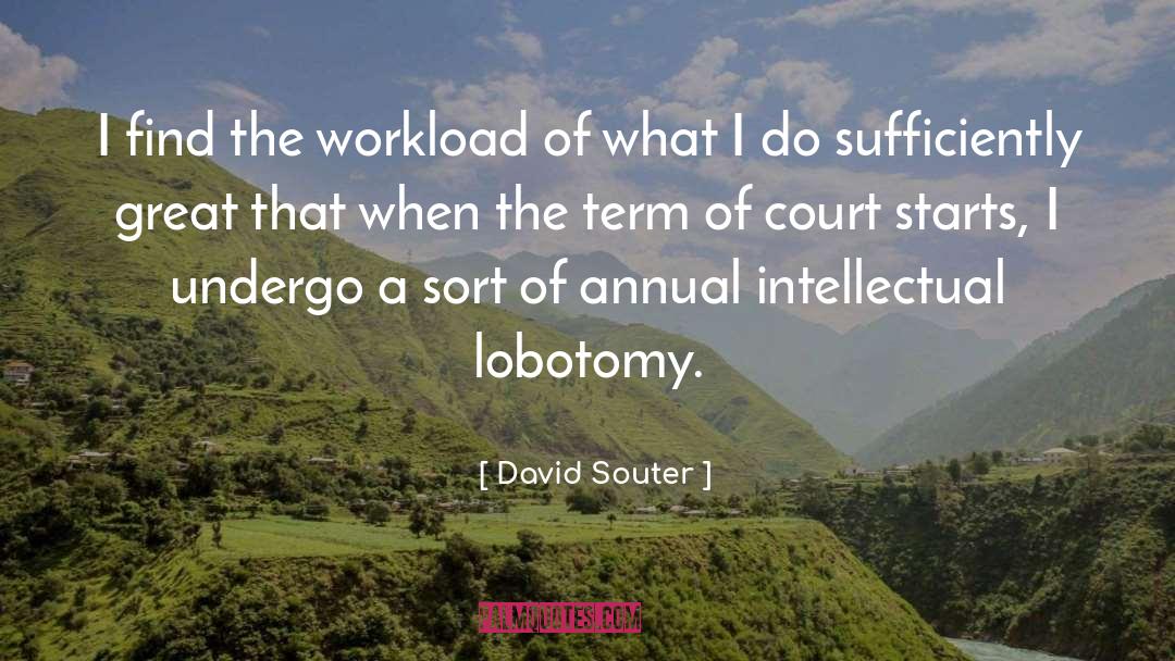 Workload quotes by David Souter