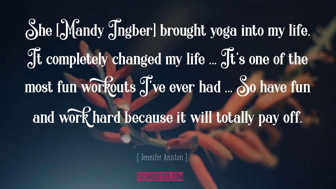 Workouts quotes by Jennifer Aniston
