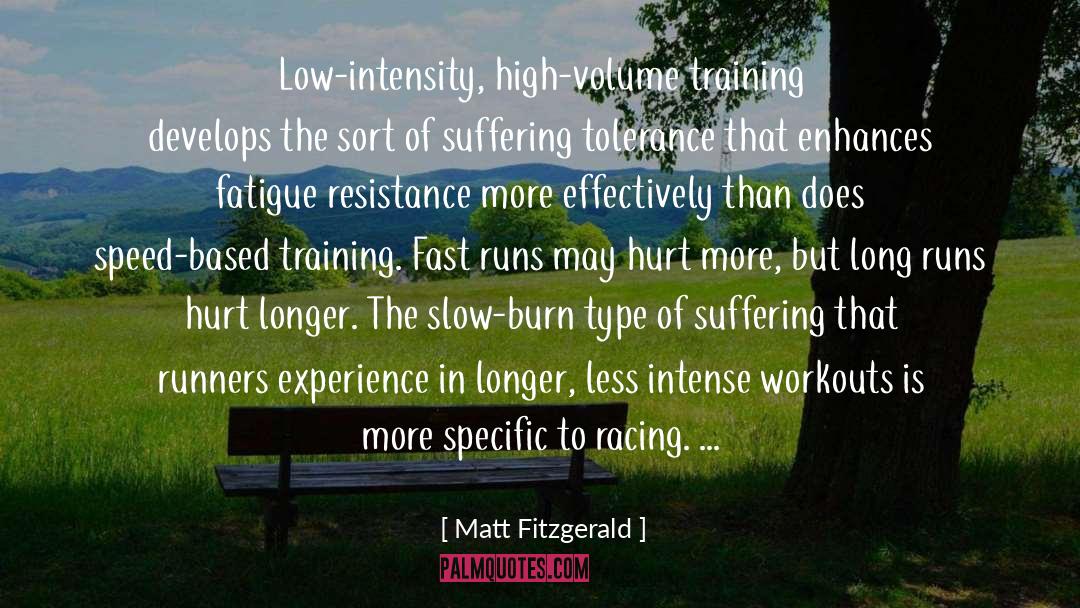 Workouts quotes by Matt Fitzgerald