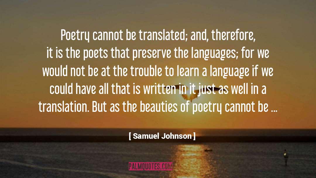 Works In Translation quotes by Samuel Johnson
