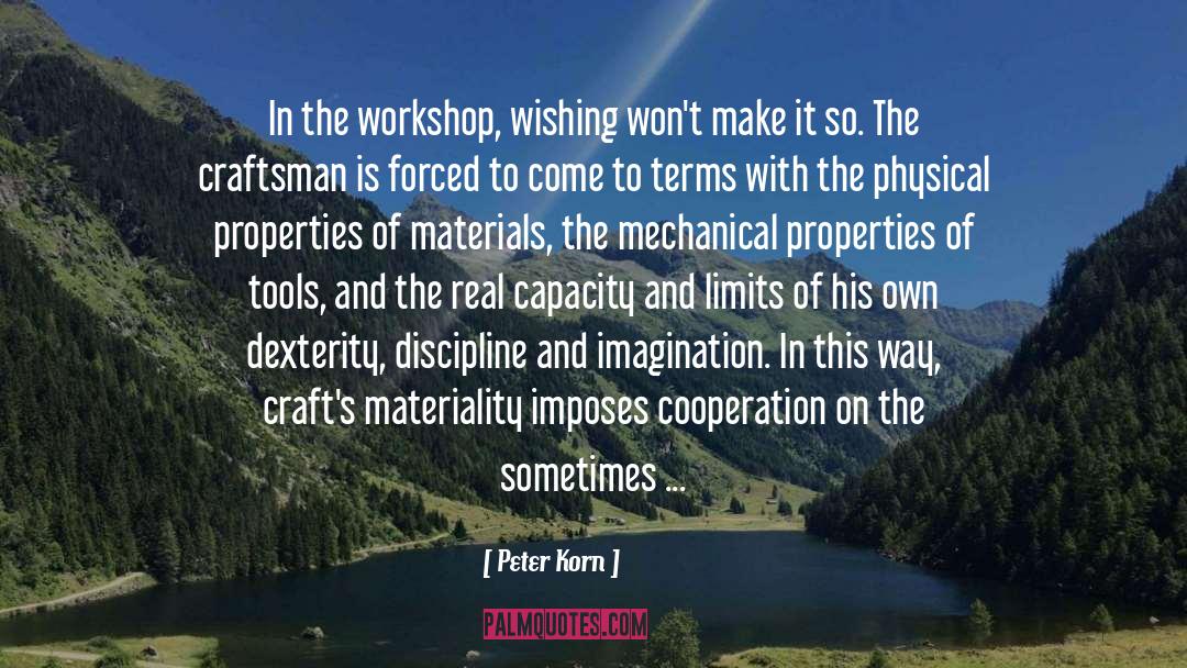 Workshop quotes by Peter Korn