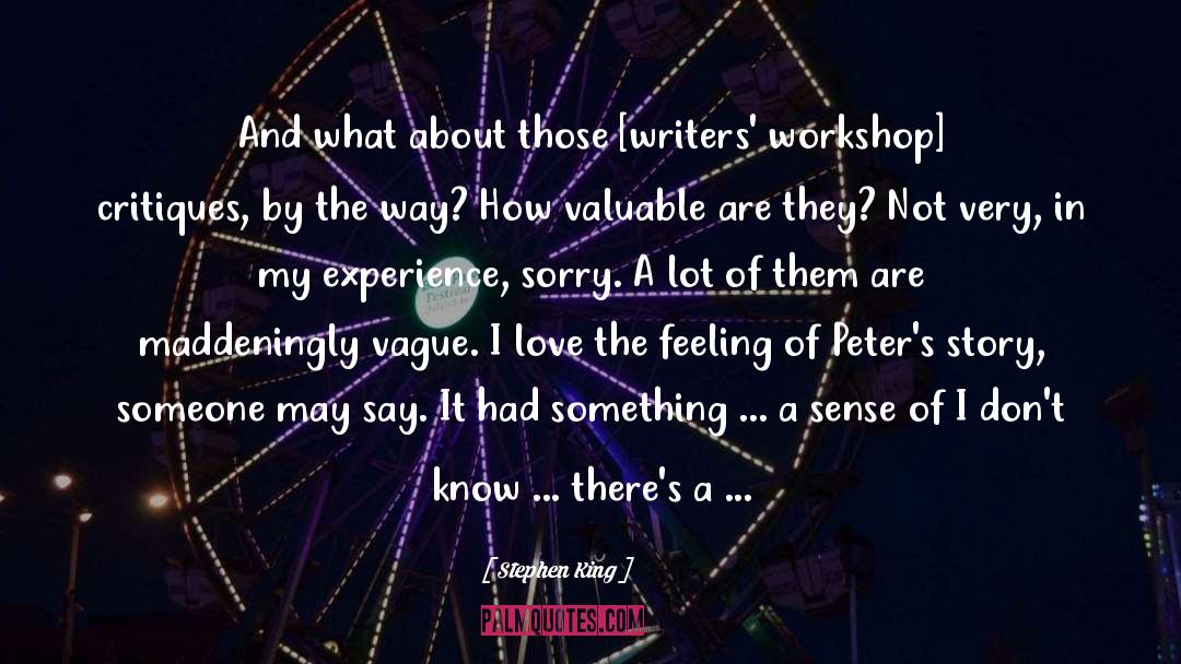 Workshop quotes by Stephen King