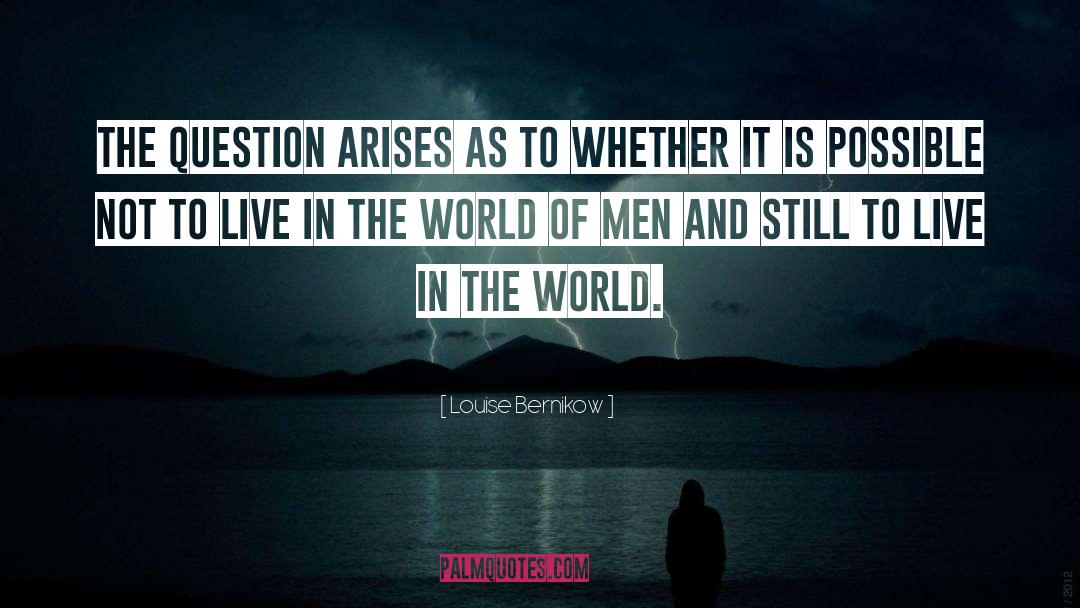 World Affairs quotes by Louise Bernikow