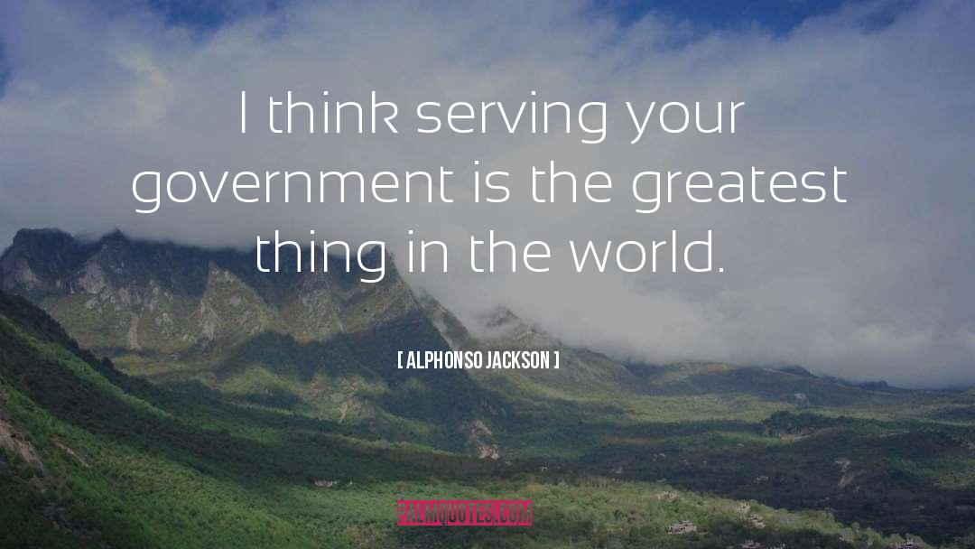 World Government quotes by Alphonso Jackson