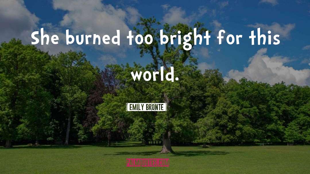 World Life quotes by Emily Bronte