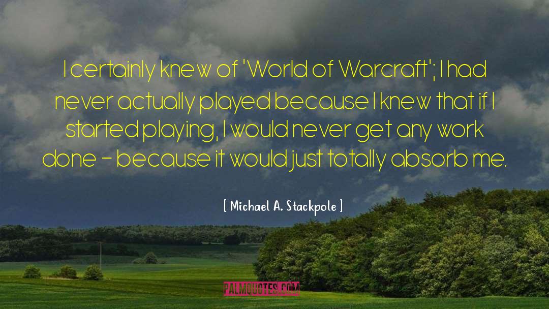 World Of Warcraft quotes by Michael A. Stackpole
