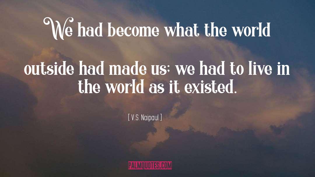 World Outside quotes by V.S. Naipaul