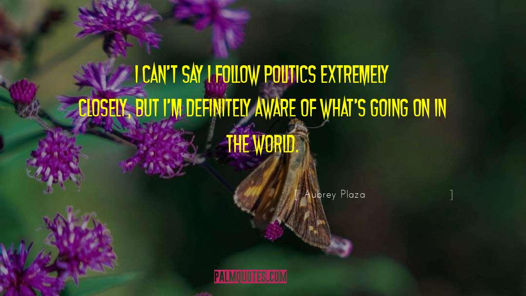 World Politics quotes by Aubrey Plaza