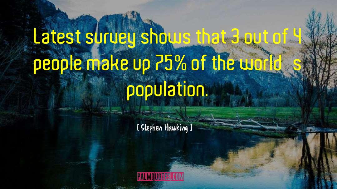 World Population quotes by Stephen Hawking