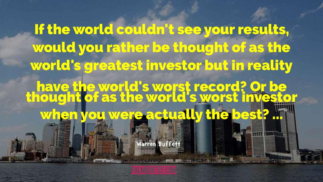 World Records quotes by Warren Buffett