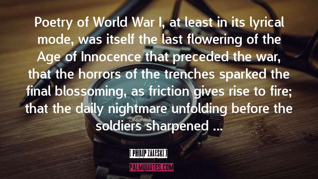 World War quotes by Philip Zaleski