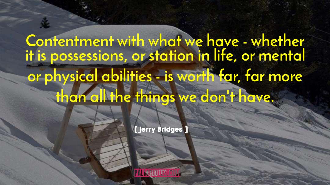 Worldly Possessions quotes by Jerry Bridges
