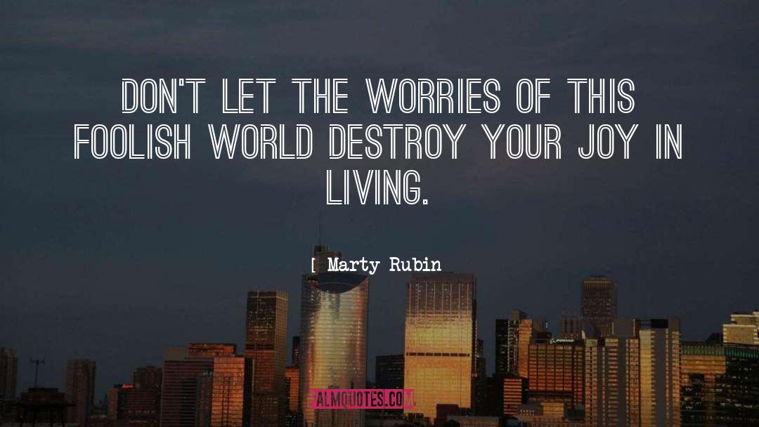 Worries quotes by Marty Rubin