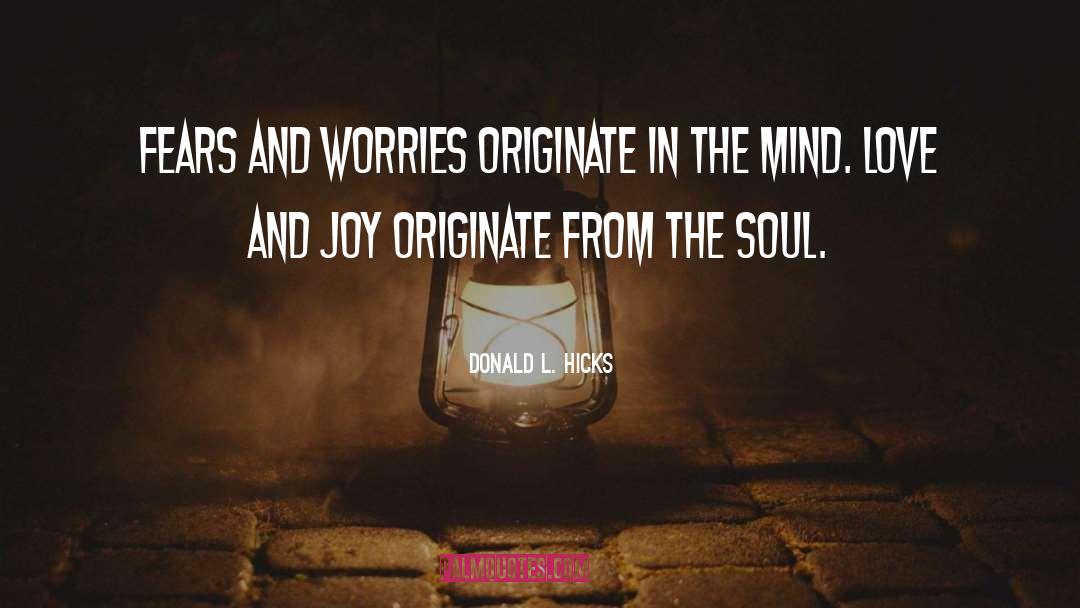 Worries quotes by Donald L. Hicks