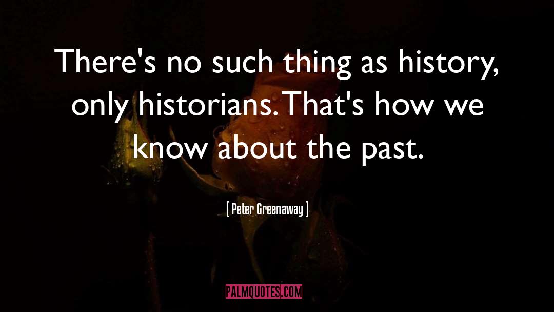 Worrying About The Past quotes by Peter Greenaway