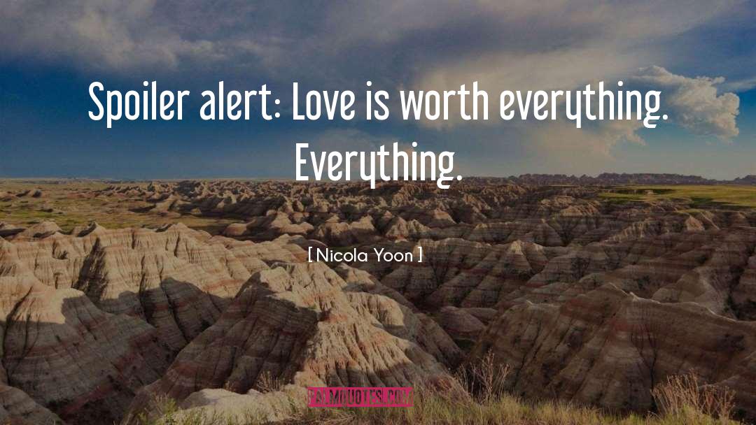 Worth Everything quotes by Nicola Yoon