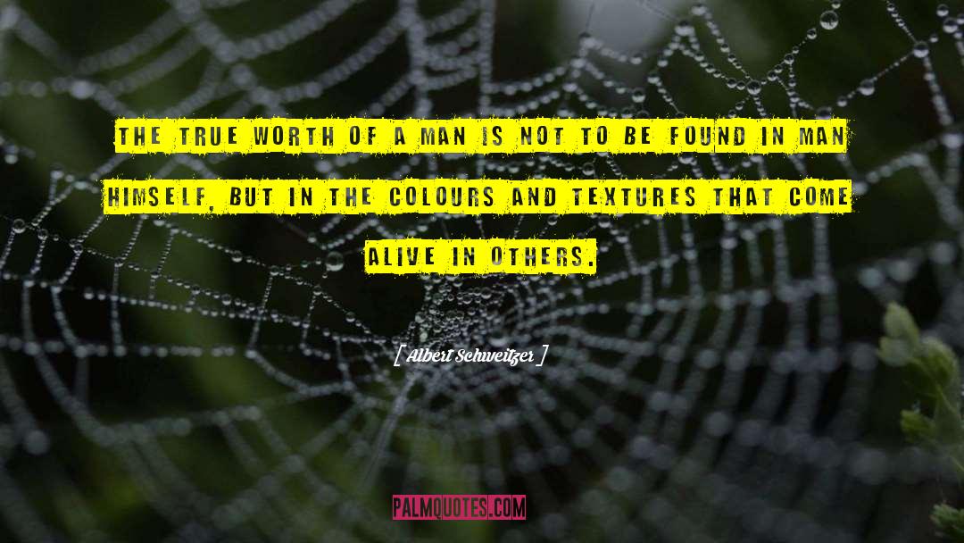 Worth Of A Man quotes by Albert Schweitzer