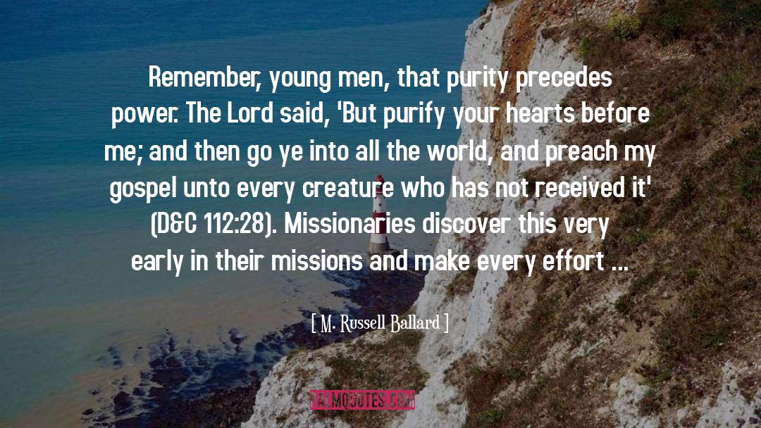Worthy quotes by M. Russell Ballard