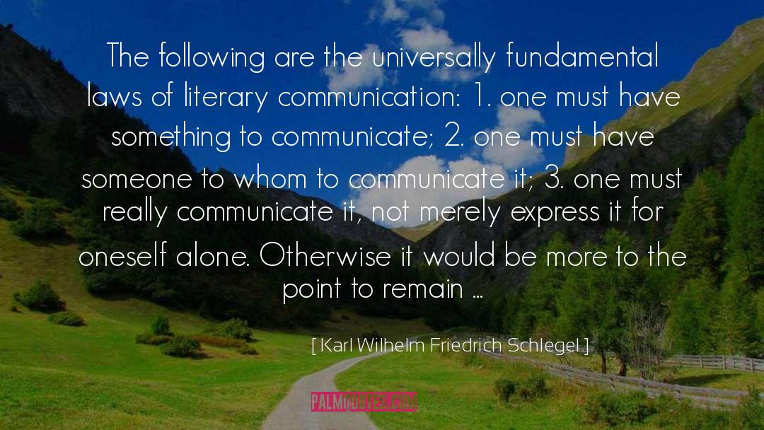 Would Be Literary Inspiration quotes by Karl Wilhelm Friedrich Schlegel