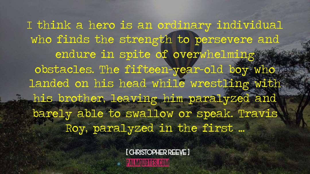 Wounded Hero quotes by Christopher Reeve