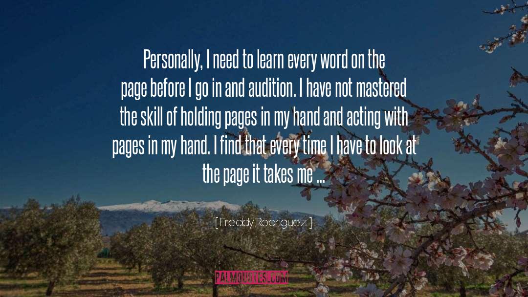 Writen Word quotes by Freddy Rodriguez