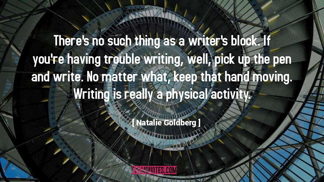 Writer 27s Block quotes by Natalie Goldberg