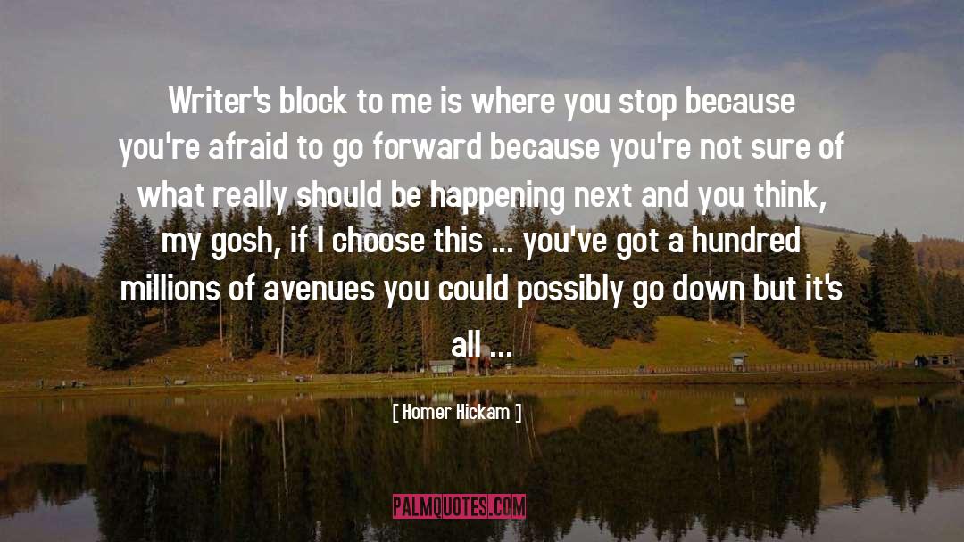 Writers Block quotes by Homer Hickam