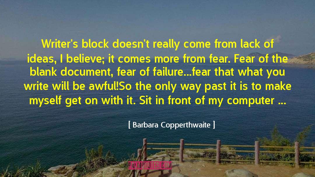 Writers Block quotes by Barbara Copperthwaite