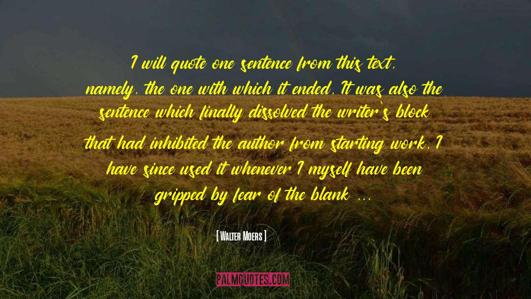 Writers Block quotes by Walter Moers