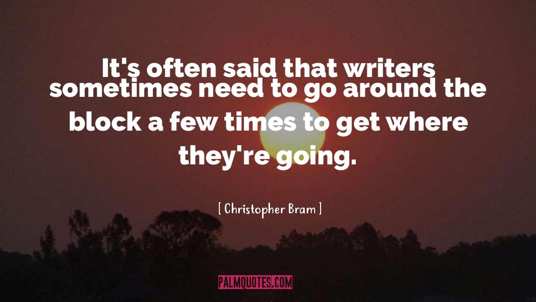 Writers Block quotes by Christopher Bram