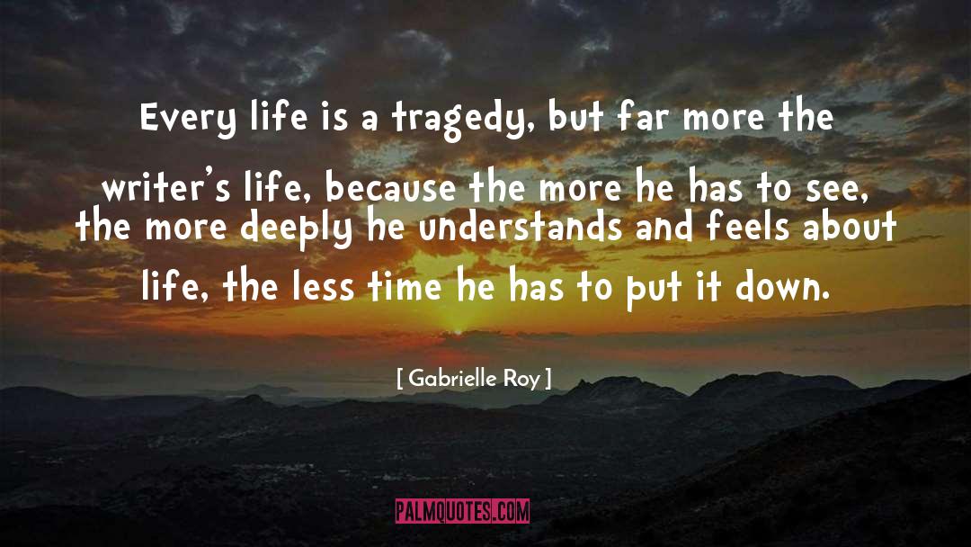 Writers Life quotes by Gabrielle Roy