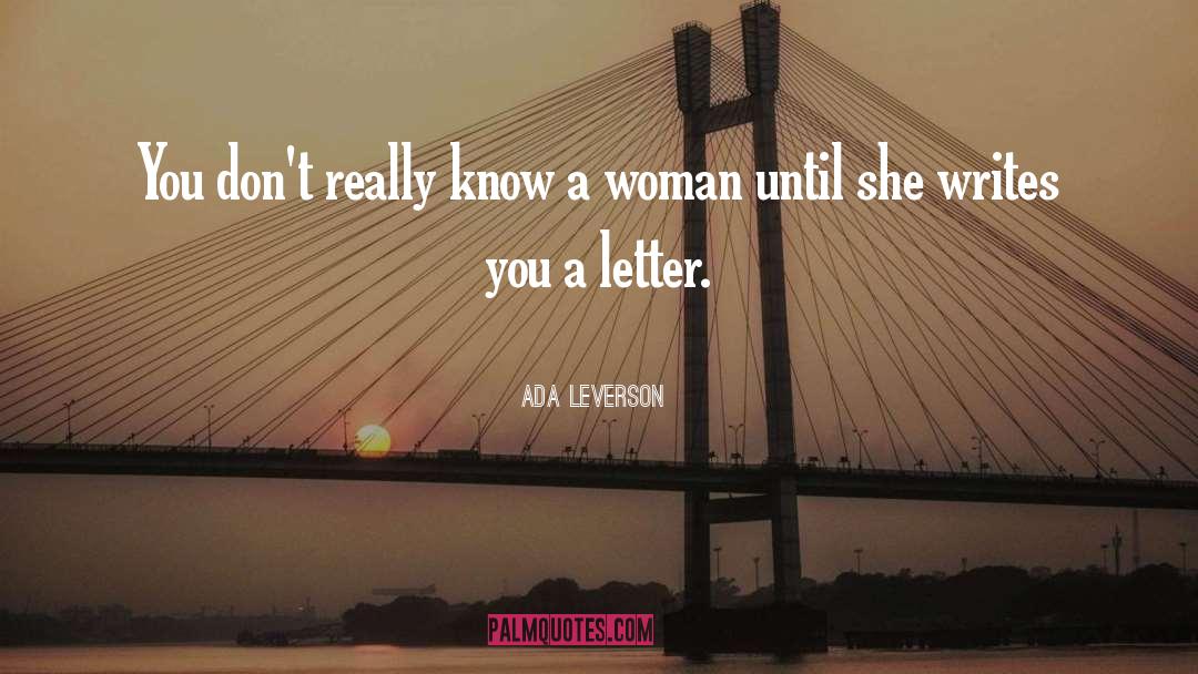 Writes quotes by Ada Leverson