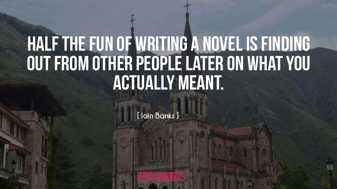 Writing A Novel quotes by Iain Banks