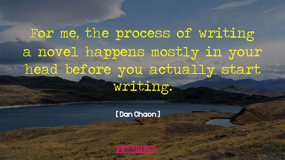 Writing A Novel quotes by Dan Chaon