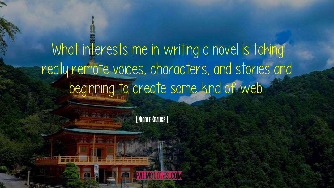 Writing A Novel quotes by Nicole Krauss