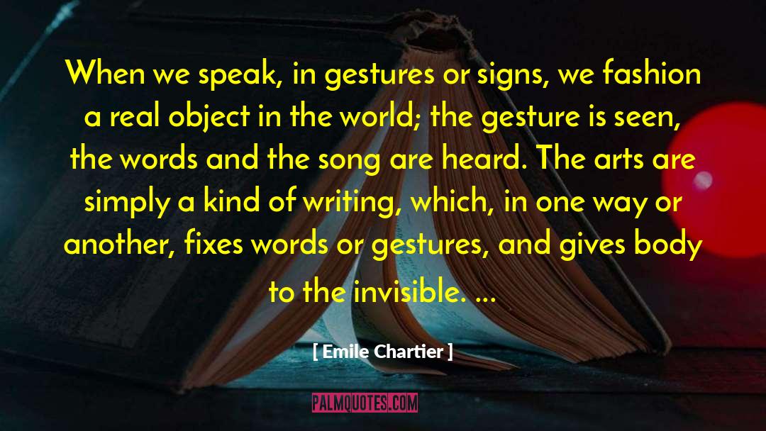 Writing Bound quotes by Emile Chartier