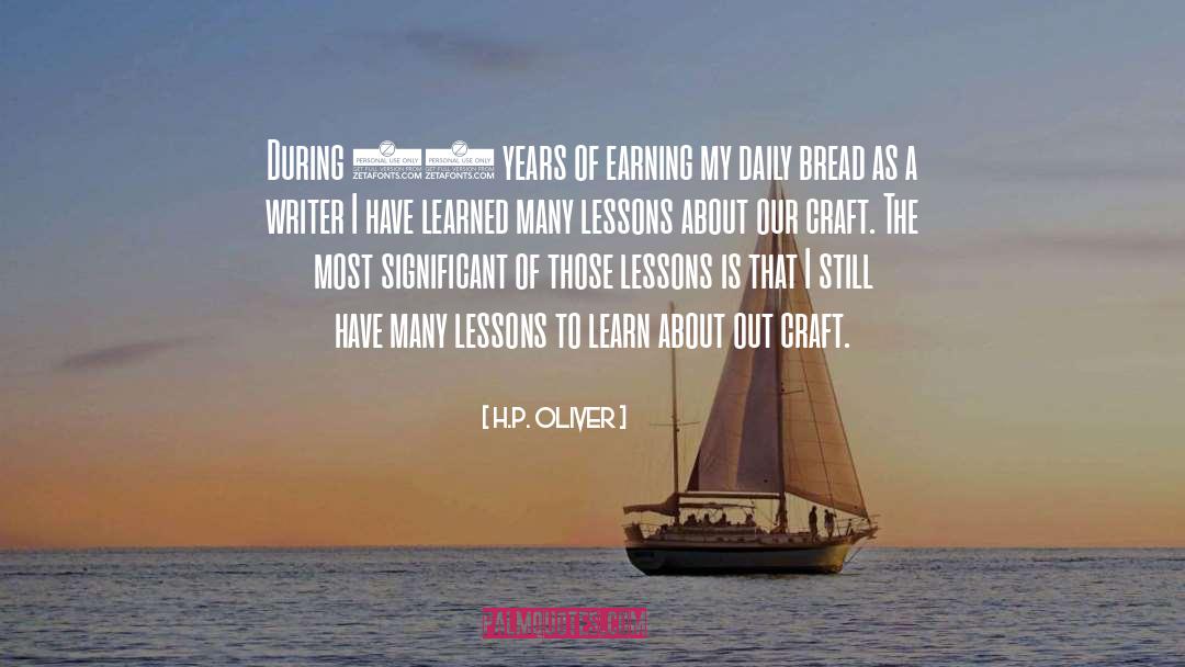 Writing Craft quotes by H.P. Oliver