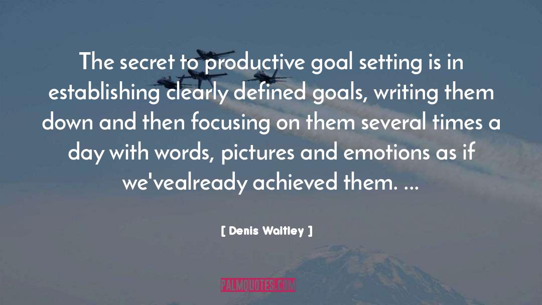 Writing Guide quotes by Denis Waitley