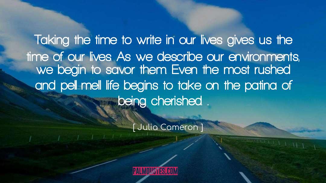 Writing In Life quotes by Julia Cameron