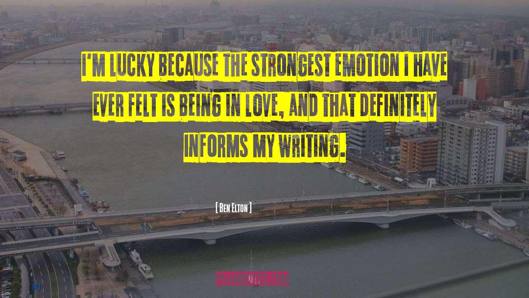 Writing Love quotes by Ben Elton
