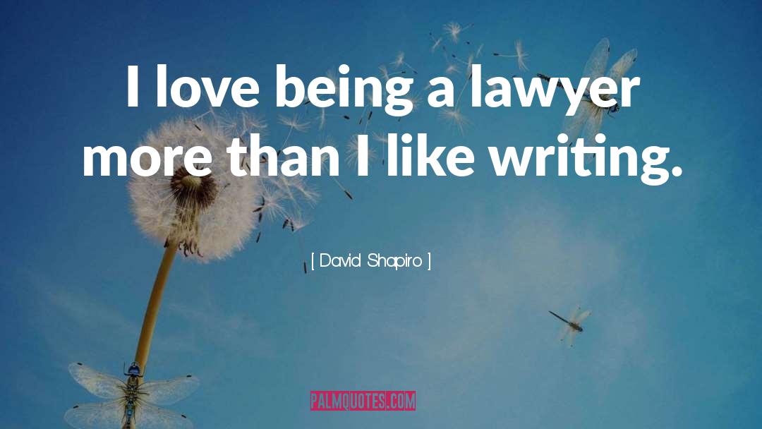Writing Love quotes by David Shapiro