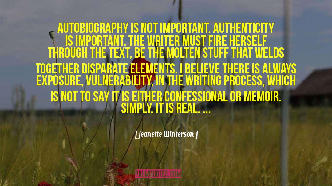 Writing Memoir quotes by Jeanette Winterson
