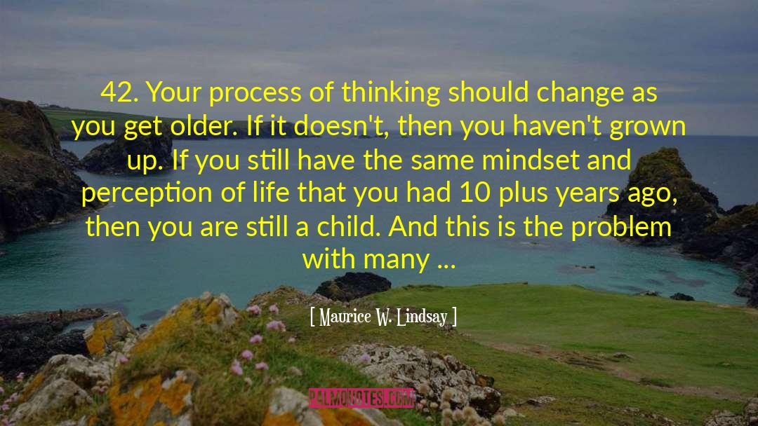 Writing Mindset quotes by Maurice W. Lindsay