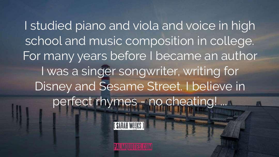 Writing Music Inspiration quotes by Sarah Weeks