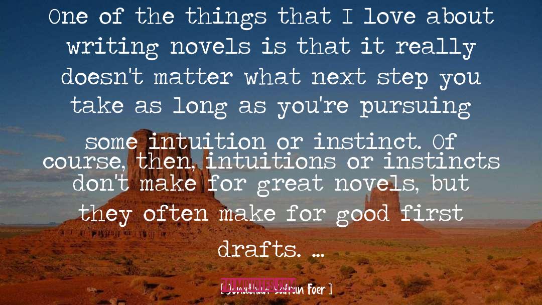 Writing Novels quotes by Jonathan Safran Foer
